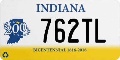IN license plate 762TL