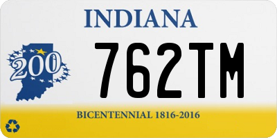 IN license plate 762TM