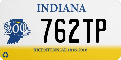 IN license plate 762TP