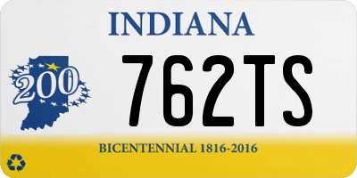 IN license plate 762TS