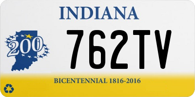 IN license plate 762TV