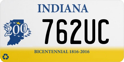 IN license plate 762UC