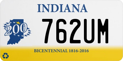 IN license plate 762UM