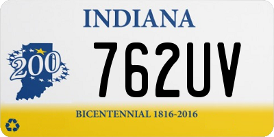 IN license plate 762UV