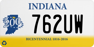 IN license plate 762UW