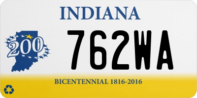 IN license plate 762WA