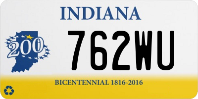 IN license plate 762WU