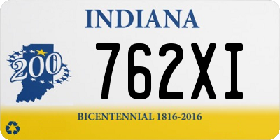 IN license plate 762XI