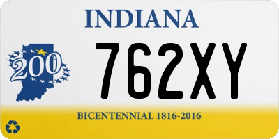 IN license plate 762XY