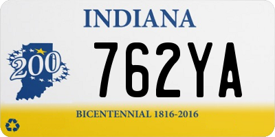 IN license plate 762YA