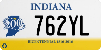 IN license plate 762YL