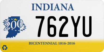 IN license plate 762YU