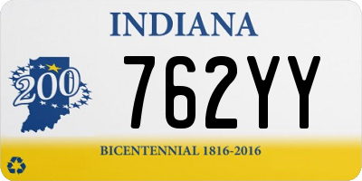 IN license plate 762YY