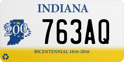 IN license plate 763AQ