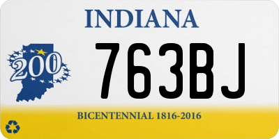 IN license plate 763BJ