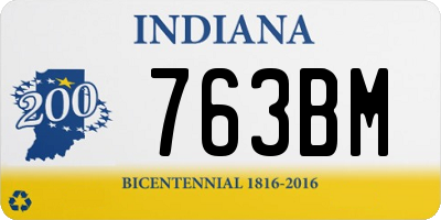 IN license plate 763BM