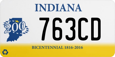 IN license plate 763CD