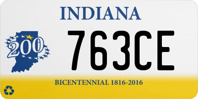 IN license plate 763CE