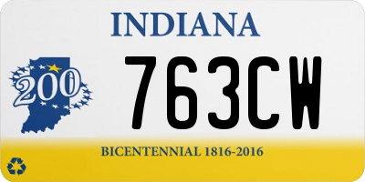 IN license plate 763CW