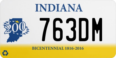 IN license plate 763DM