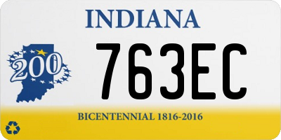 IN license plate 763EC