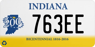 IN license plate 763EE