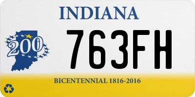 IN license plate 763FH