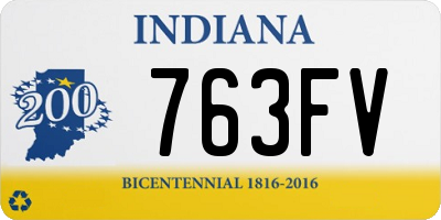 IN license plate 763FV