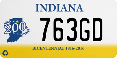 IN license plate 763GD