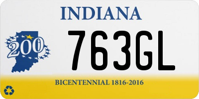 IN license plate 763GL