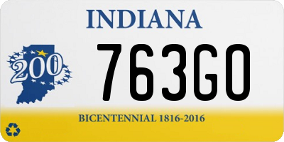 IN license plate 763GO