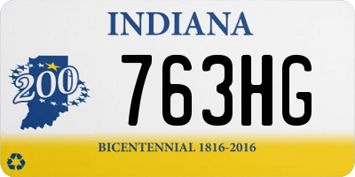 IN license plate 763HG