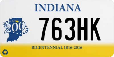 IN license plate 763HK