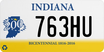 IN license plate 763HU