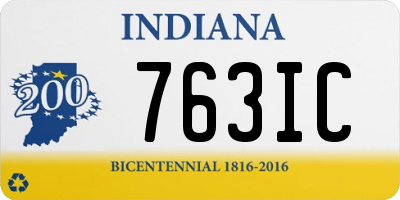 IN license plate 763IC