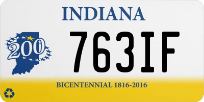 IN license plate 763IF