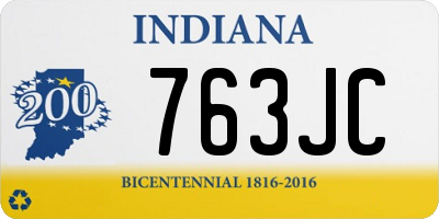IN license plate 763JC