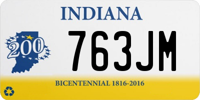 IN license plate 763JM