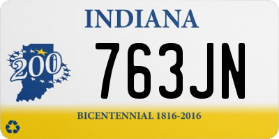 IN license plate 763JN