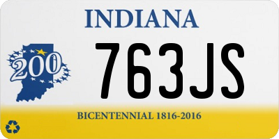 IN license plate 763JS