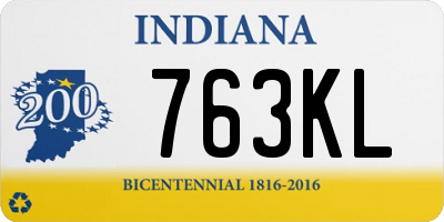 IN license plate 763KL