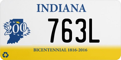 IN license plate 763L