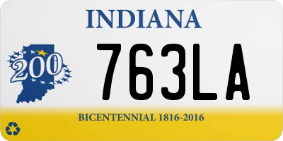 IN license plate 763LA