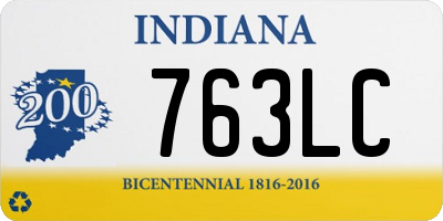 IN license plate 763LC