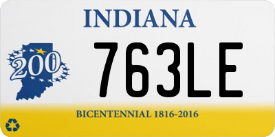 IN license plate 763LE
