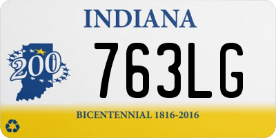 IN license plate 763LG