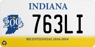 IN license plate 763LI