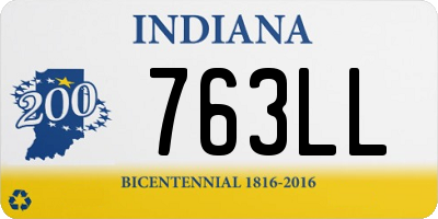 IN license plate 763LL