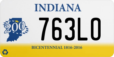 IN license plate 763LO