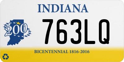 IN license plate 763LQ